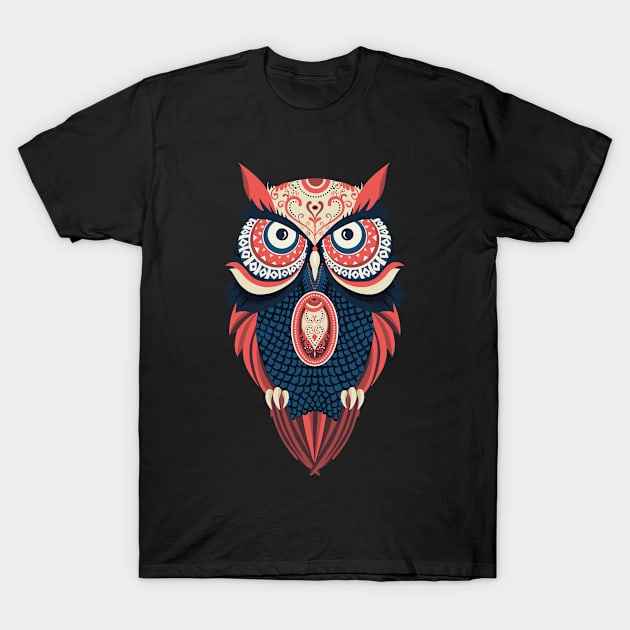 Colorful Owl T-Shirt by EarlAdrian